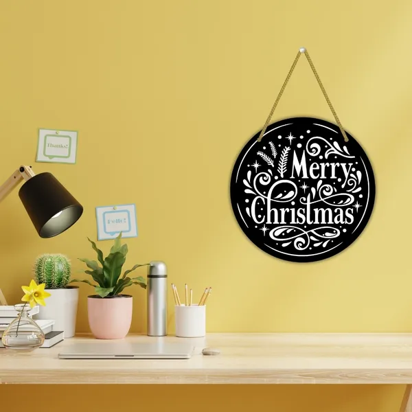 MDF_Christmas_Typography_Round_Hanging_Wall_Decor