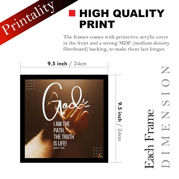 MDF_Christian_Scripture_Quote_Wall_Frames_Set_Of_4
