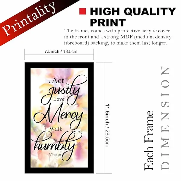 MDF_Inspirational_Quote_Set_Of_Five_Wall_Frames