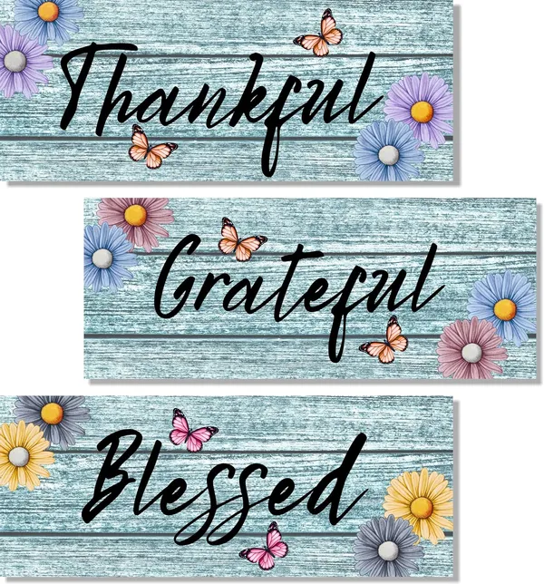 MDF_Rustic_Floral_Print_Wall_Plaque_Set