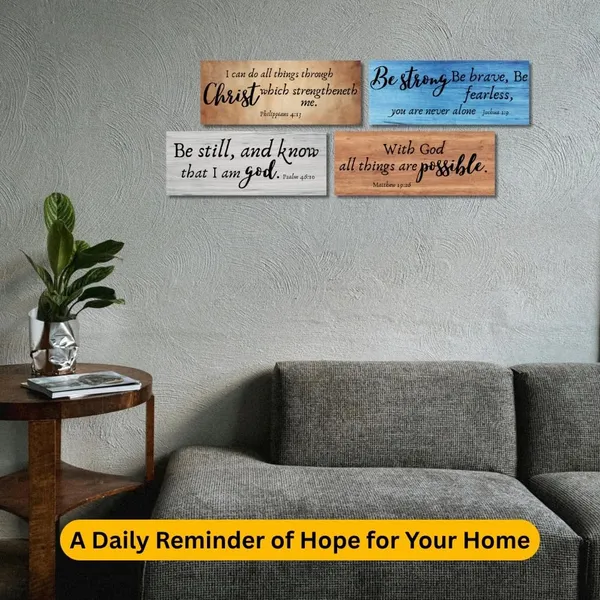 MDF_Religious_Scripture_Quote_Set_Of_4_Wall_Plaques