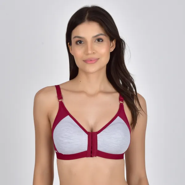 Maroon_Full_Coverage_Front-Closure_Bra_For_Women