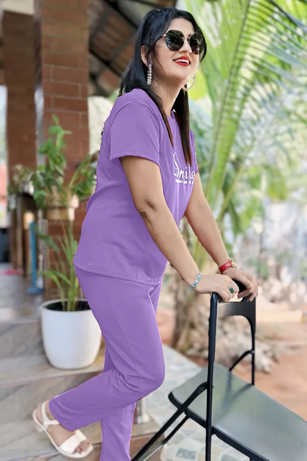 Purple_Regular_Fit_T-Shirt_And_Jogger_Co_Ord_Set_for_Women