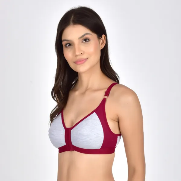 Maroon_Full_Coverage_Front-Closure_Bra_For_Women
