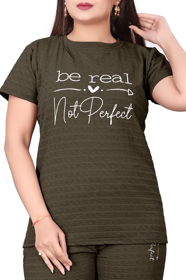 Olive_Green_Printed_T-Shirt_And_Jogger_Set_For_Women
