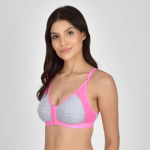 Pink_And_Grey_Front-Open_Bra_For_Women