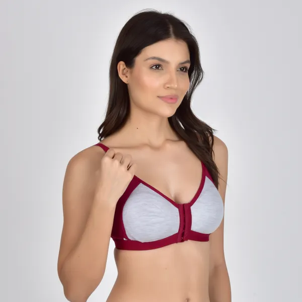 Maroon_Full_Coverage_Front-Closure_Bra_For_Women