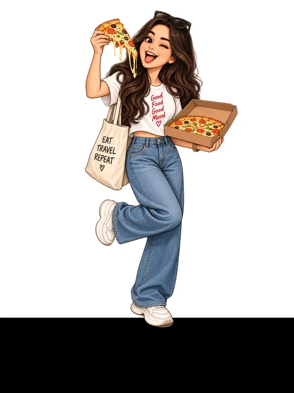 Foodie_Female_Caricature