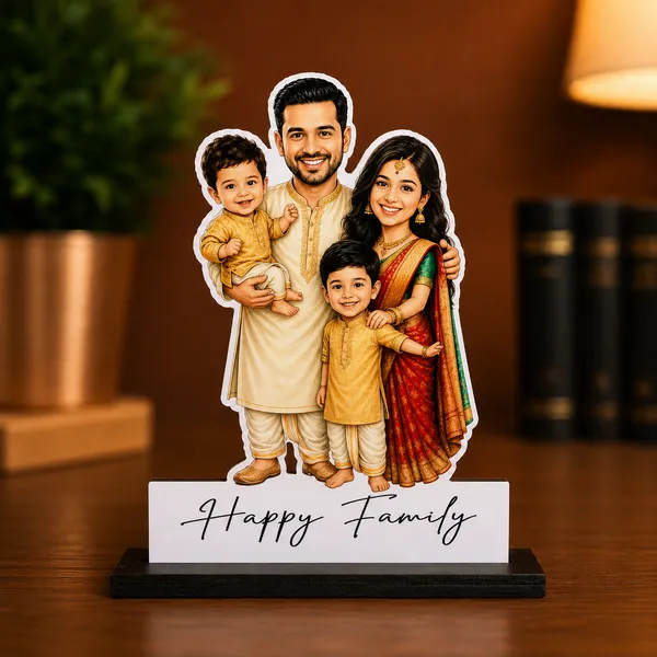 Happy_Family_Tabletop_Caricature
