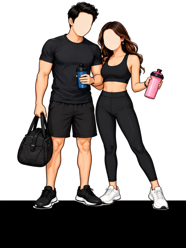 Gym_Couple_Caricature