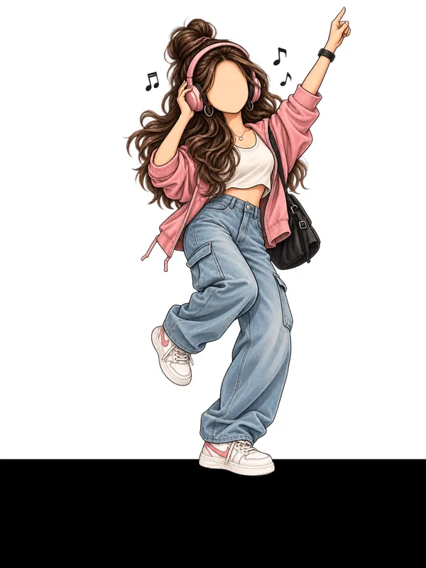 Music_Lover_Girl_Caricature
