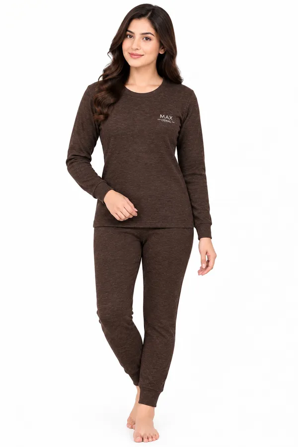 Brown_Long_Sleeve_Loungewear_Set_For_Women