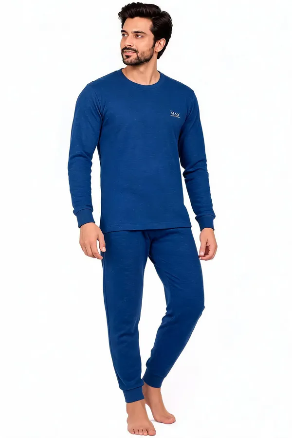 Navy_Cott'S_Wool_Regular_Fit_Sleepwear_Set_For_Men