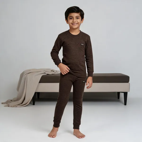Brown_Cott'S_Wool_Regular_Fit_Sleepwear_Set_For_Kids
