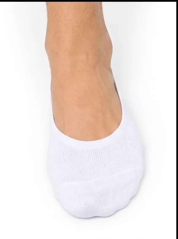 White_Knit_No_Show_Socks_5_Pair_Pack_for_Unisex