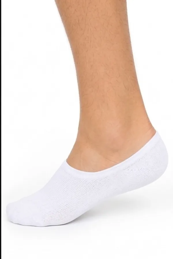 White_Knit_No_Show_Socks_5_Pair_Pack_for_Unisex