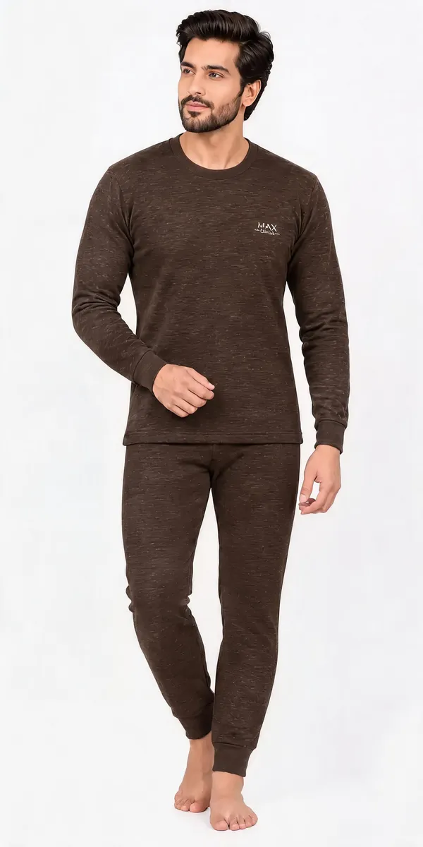 Brown_Full_Sleeve_Crew_Neck_Thermal_Set_For_Men