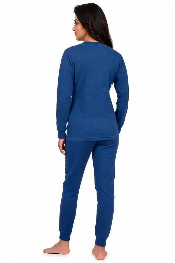 Blue_Full_Sleeve_V_Neck_Thermal_Set_For_Women