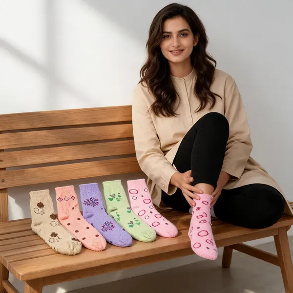 Multicolor_Chenille_Non-Slip_Socks_For_Women