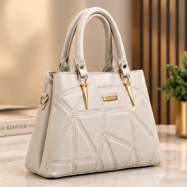 White_Structured_Handbag_For_Women