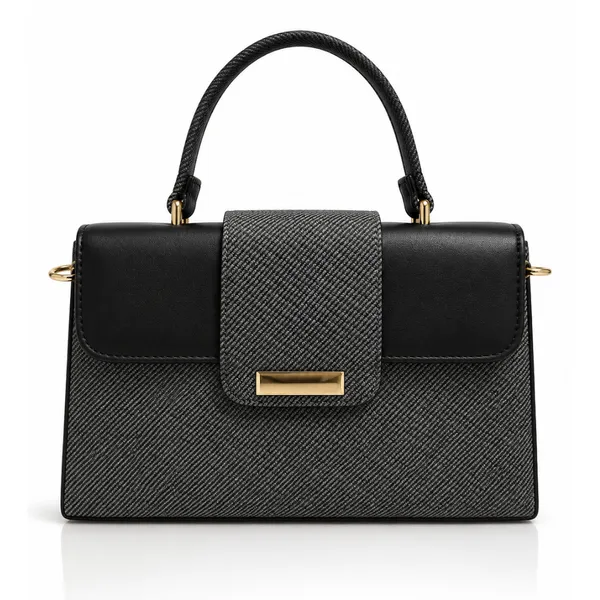 Black_Textured_Structured_Shoulder_Bag_for_Women