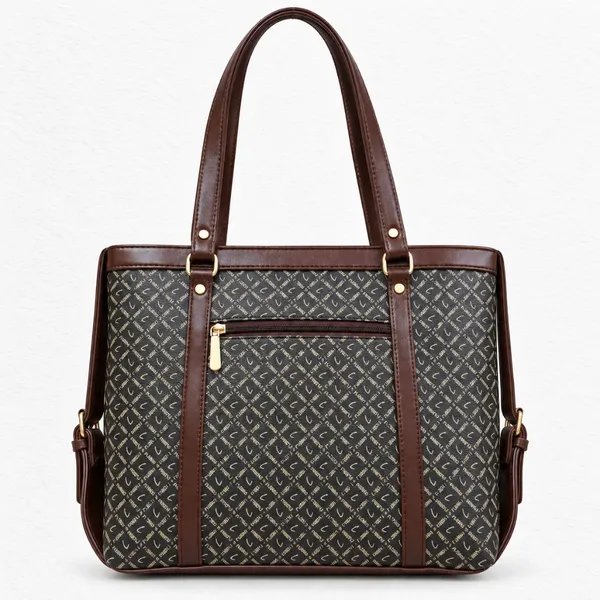 Brown_Synthetic_Leather_Tote_Bag_For_Women