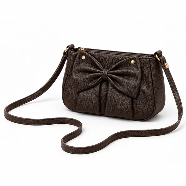 Brown_Textured_Bow_Shoulder_Bag_for_Women
