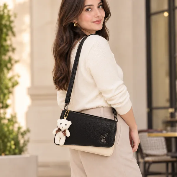 Black_Faux_Leather_Shoulder_Bag_for_Women