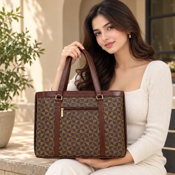 Brown_Printed_Structured_Tote_Bag_for_Women