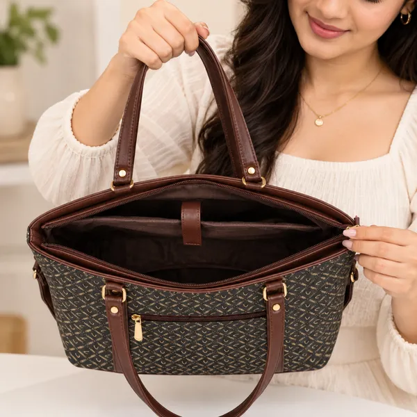 Brown_Synthetic_Leather_Tote_Bag_For_Women
