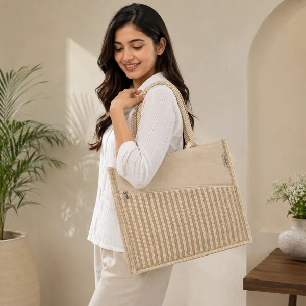 Beige_Fabric_Striped_Tote_Bag_for_Women