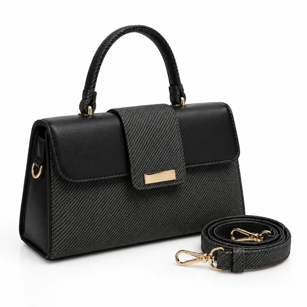 Black_Textured_Structured_Shoulder_Bag_for_Women
