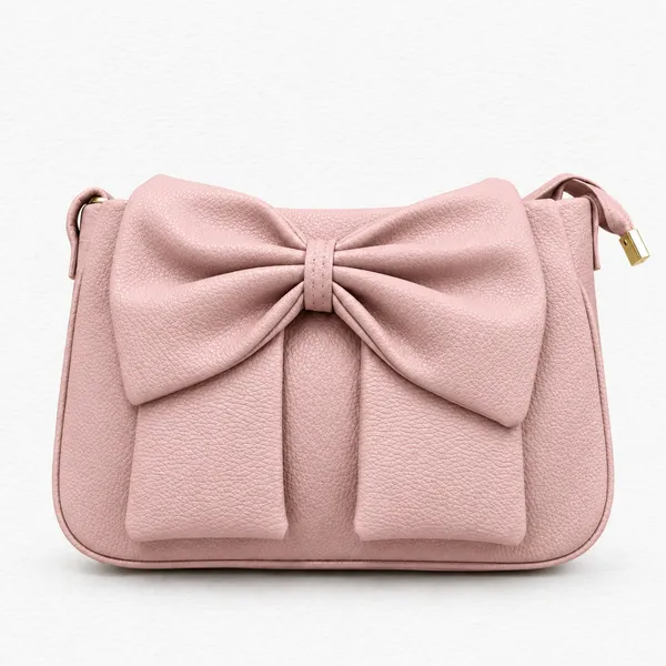 Pink_Faux_Leather_Bow_Shoulder_Bag_for_Women