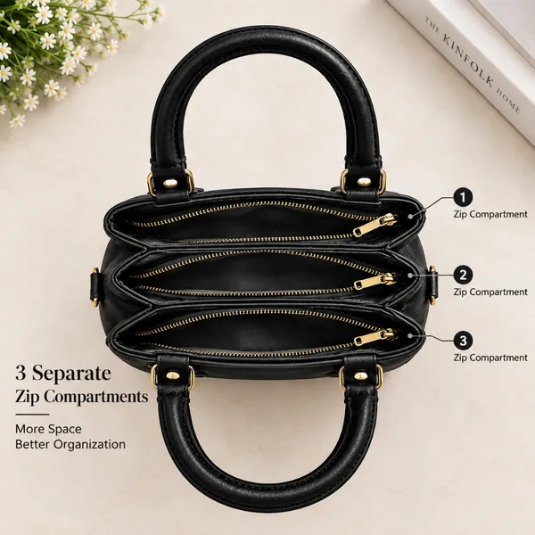 Black_Leather-Look_Structured_Handbag_For_Women