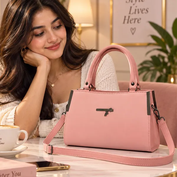 Pink_Structured_Handbag_For_Women