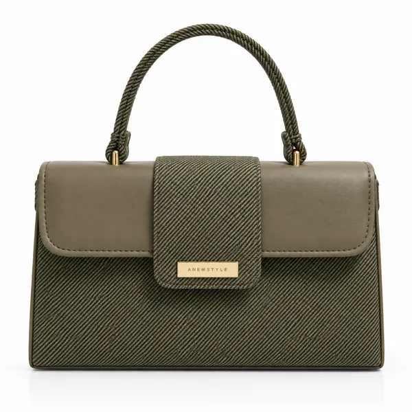 Olive_Textured_Structured_Handbag_For_Women