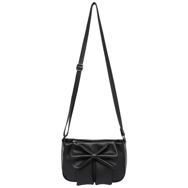 Black_Faux_Leather_Bow_Shoulder_Bag_for_Women