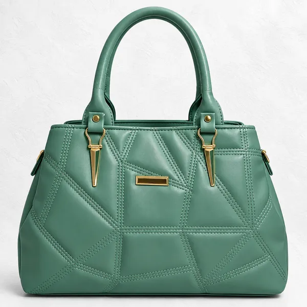 Green_Faux_Leather_Structured_Handbag_for_Women