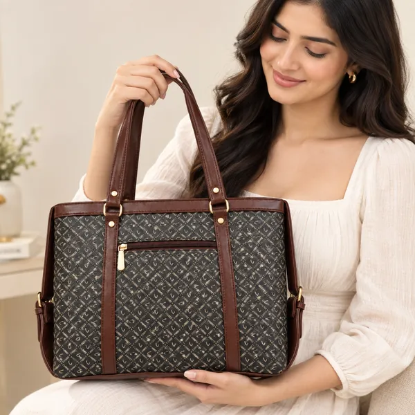 Brown_Synthetic_Leather_Tote_Bag_For_Women