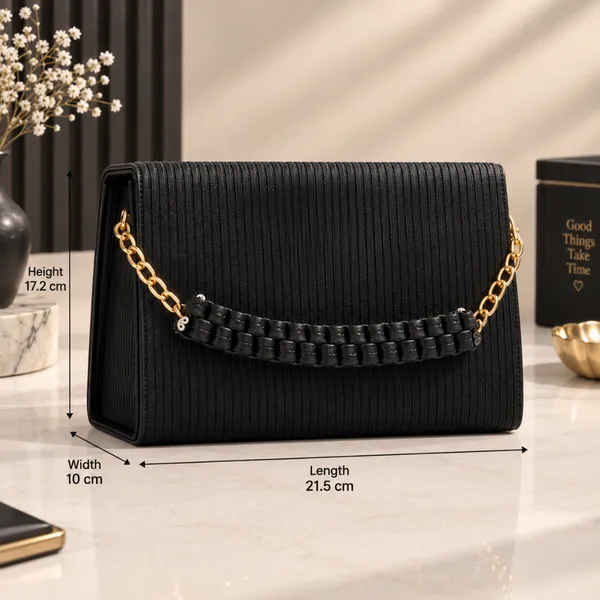 Black_Textured_Crossbody_Sling_Bag_for_Women