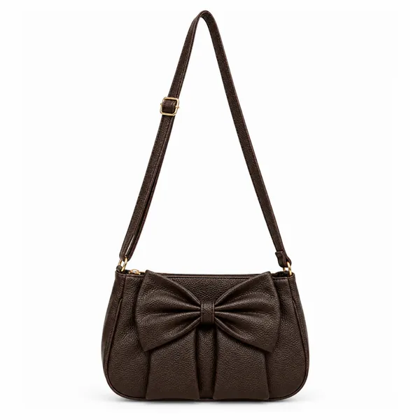 Brown_Textured_Bow_Shoulder_Bag_for_Women