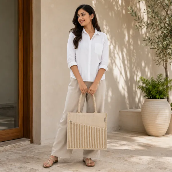 Beige_Fabric_Striped_Tote_Bag_for_Women