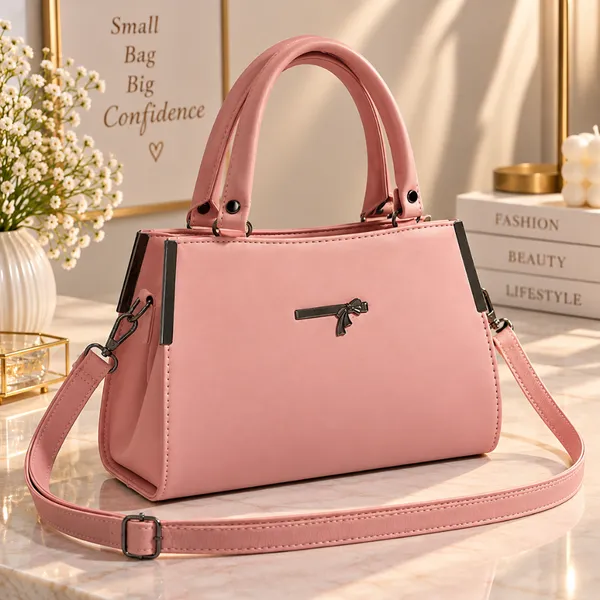 Pink_Structured_Handbag_For_Women