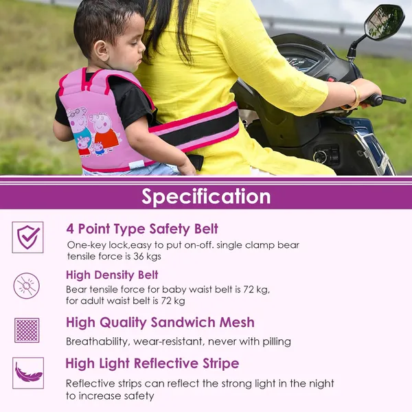 Pink_Polyester_Two_Wheeler_Safety_Belt_For_Kids_For_Baby
