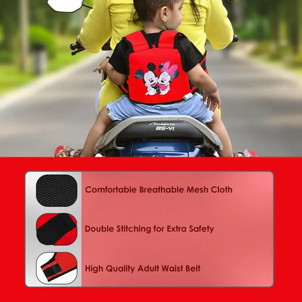Red_Polyester_Kids_Safety_Belt_For_Two_Wheeler_With_Reflective_Strips_For_Baby