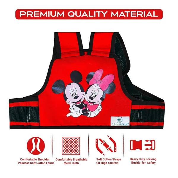 Red_Polyester_Kids_Safety_Belt_For_Two_Wheeler_With_Reflective_Strips_For_Baby