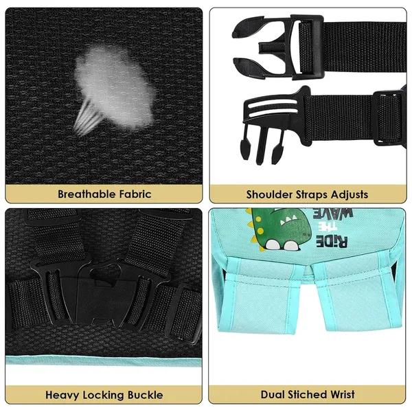 Green_Polyester_Kids_Motorcycle_Safety_Harness_For_Baby