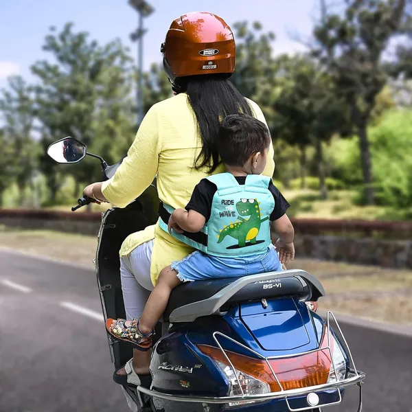 Green_Polyester_Kids_Motorcycle_Safety_Harness_For_Baby