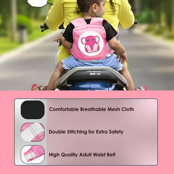 Pink_Polyester_Kids_Motorcycle_Safety_Harness_For_Baby