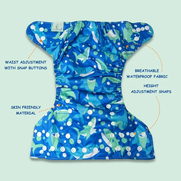 Green_Cotton,_Plastic_Cotton_Cloth_Diaper_With_Organic_Insert_For_Home